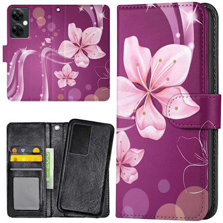OnePlus Nord CE 3 Lite 5G - Mobilcover/Etui Cover Hvid Blomst