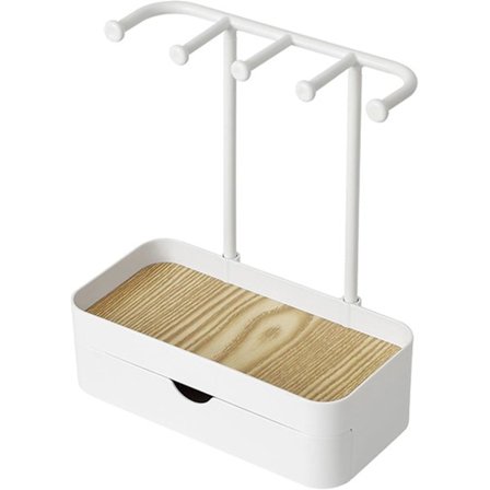 Smyckesförvaringslåda, halsbandshållare, hängande stativ för halsband, örhängen, nycklar, liten hyllförvaring, smyckesförvaringsdisplayställ