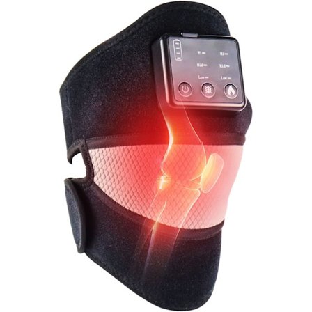 Uppvärmd knämassager för smärtlindring - Knä-, axel- och armbågsstöd med värme- och massagefunktioner, utmärkt för artrit