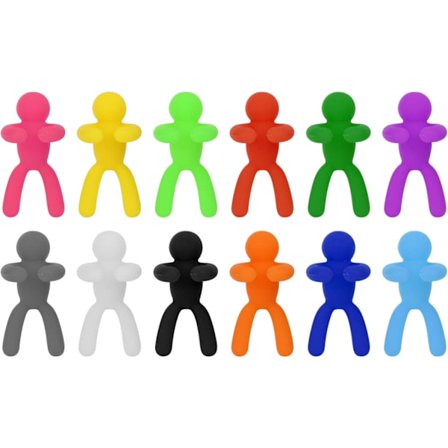 Silikone vinglasmarkør, 3D skurk charme etiket egnet til C