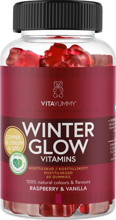 VitaYummy Winter Glow Raspberry Vanilla 60 stk., Helse & Madvarer, Hud, Hår & Negle, Kosttilskud Til Huden