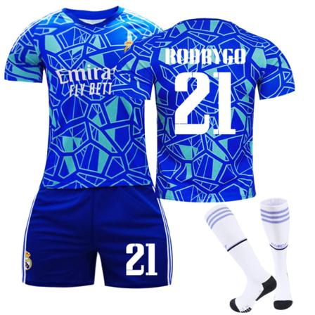 2023 Real Madrid Goalkeeper Edition Fotbollströja Training Kit RODRYGO 21 Kids 22(120-130CM)
