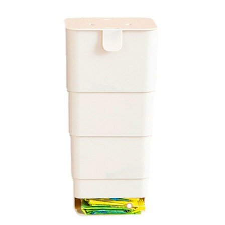 Roskapussin säilytyslaatikko Muovipussin case VALKOINEN