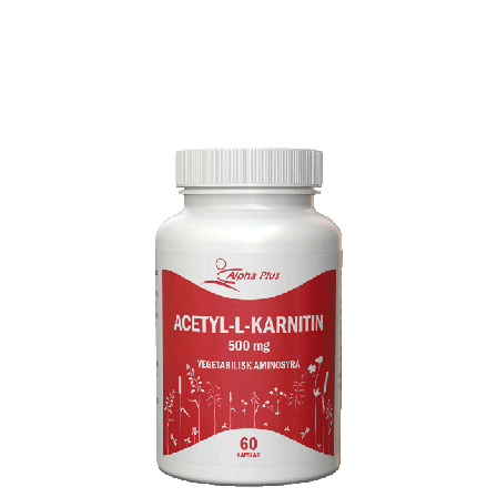 Alpha Plus Acetyl-L-karnitin Vegetabilisk L-karnitin 60 kapslar