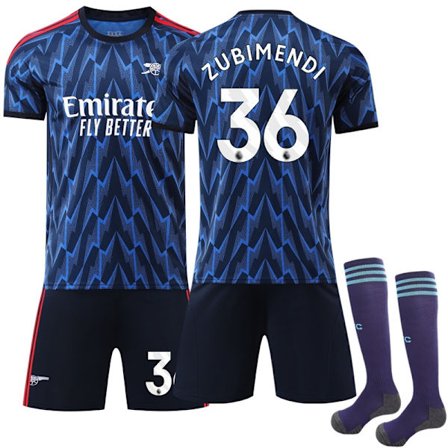 25-26 Arsenalin vieraslasten aikuisten jalkapallopaita numero 36 Zubimendi-Perfekt