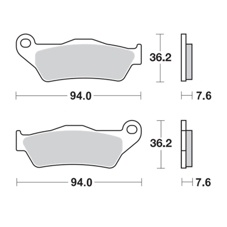 Pastillas de Freno Delanteras Moto-Master RoadPro Sinter - Triumph Tiger 800 XCx 2018-2019