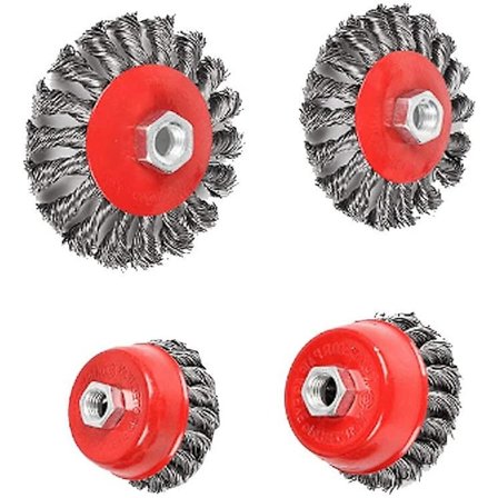 4-pack trådborst vinkel kvarn kink trådborst set kit