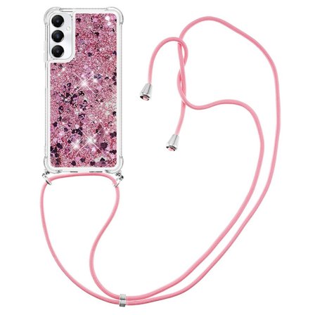SKALO Samsung A05s 4G Kvicksand Glitter Mobile Collar - Pink