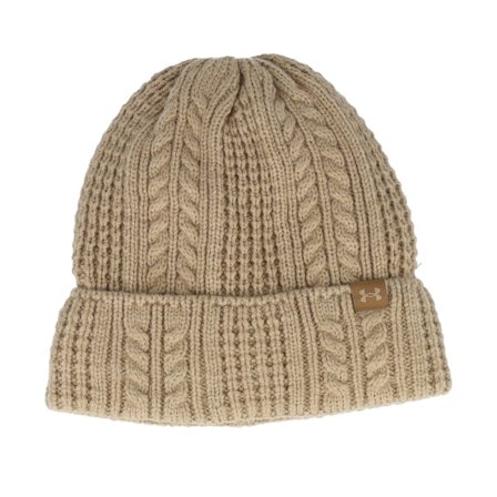 Under Armour - Beige cuff Mütze - Women Halftime Cable Knit Beanie Camel Cuff @ Hatstore