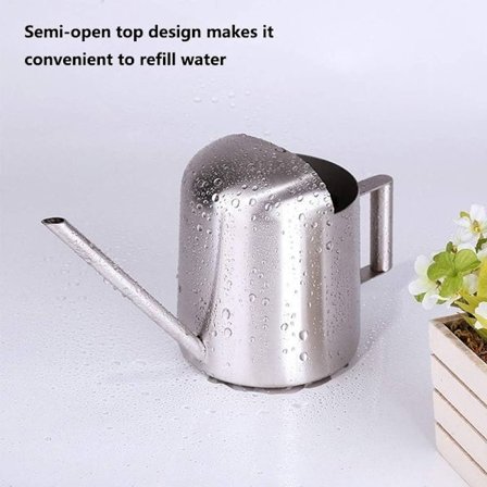 Tjockborstad vattenkanna i rostfritt stål, 300 ml, lång pip