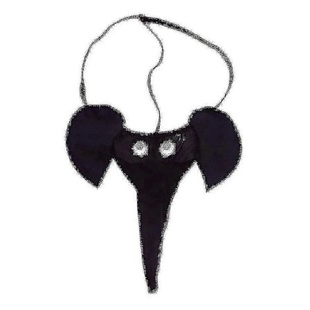 Flerfarvede elefant-stringtrusser med valgfri matchende underbukser til lingeri