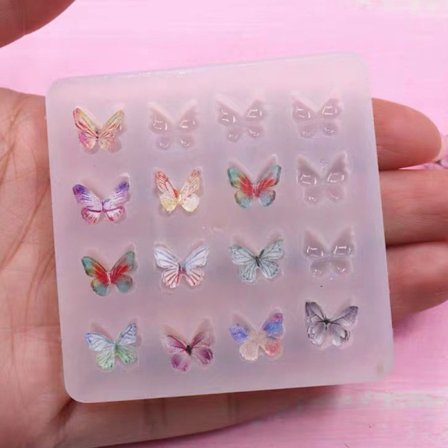 Butterfly Form Epoxy Resin Molds Pendel Silcone Formar För DI