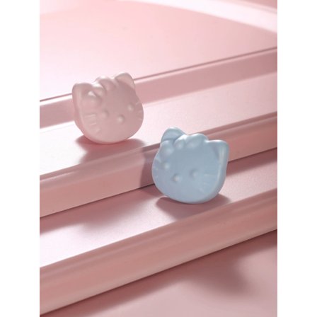 Grey Kitty Cat Keramisk krok och skåphandtag dagis barnrum knoppar möbel byrå byrå låda knopp väggskåpsdörr 1st