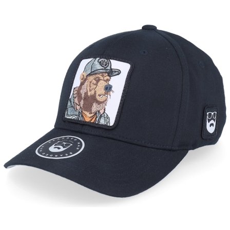 Bearded Man - Black - flexfit - Cap - Bear Cap Man Black Flexfit - Hatstore