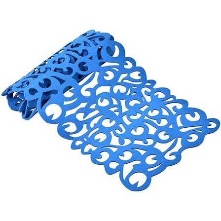 Filttæppebordløber Åbent Blomstret Design Bordmåtter Hul Blomst Filttæppe Bordmåtte Vintage