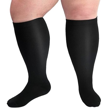 Plus Size kompressionsstrumpor 20-30 Mmhg för män och kvinnor bred kalv extra stor för cirkulat