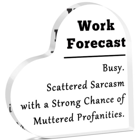 Roliga kontorspresenter till kollega, skrivbordsskylt i akryl för kollega, bästa vän, chef, presenter till chefens dag för kvinnliga chefer och 