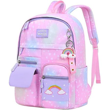 Enhjørning Rygsæk til Børn Stor Regnbue Kapacitet Grundskole Rygsæk Taske Børn Casual Dagrygsæk -DQ