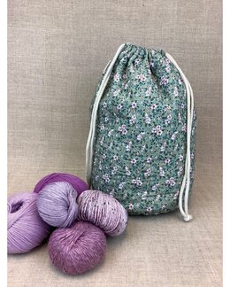 Strikkeveske Blomstret - Stor - Permin