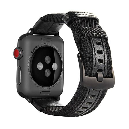Svart Kanvasarmband till Apple Watch 38/40/41mm | Armband Från Yedi