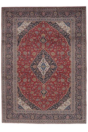 Keshan Matta 303X420 Mörkröd/Brun Stor Ull, Persien