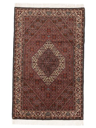 Oriental Bidjar Rug 113X185 Dark Red/Black Wool, Persia