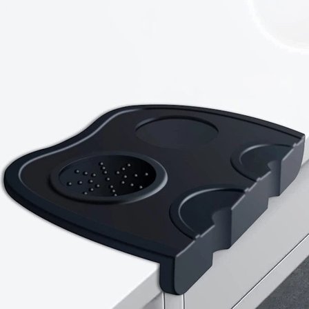 Kaffetampingmatte, sklisikker matte med kantbeskyttelse, 21*15cm