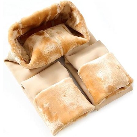 Varm fleeceforet vintertights for kvinner - Tykke fløyelstights termobukser