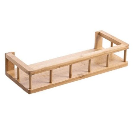 Kjøkkenoppbevaringshylle Punch Free Veggmontert Krydder Krydderhylle i Tre Diverse Dekorative Gjenstander Organizer Hyller