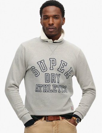 Superdry Athletic Printed Sweatshirt - Grey - XXL
