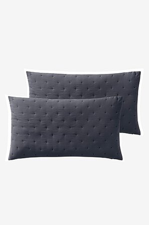 Jotex - Kuddfodral 2-pack 50x90 Cm Mörkgrå CALM - Köp Prydnadskuddar & fodral hos Jotex
