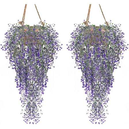 Kunstige planter Sett med 2 eføyranker Kunstig plante innendørs utendørs