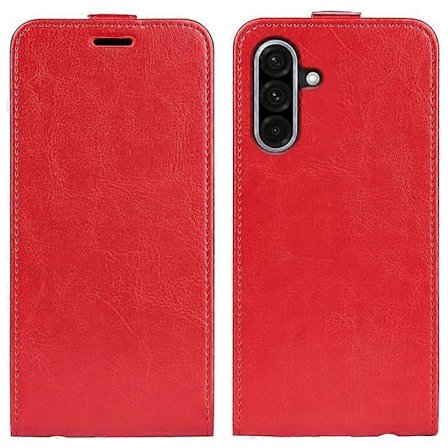 Compatible Case for Samsung Galaxy A36 5G / A56 5G with Card Slot Vertical Flip Leather Phone Cover Red