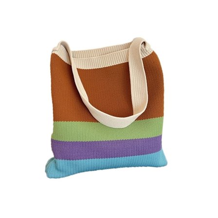 Stickad handväska tygväska 4 4