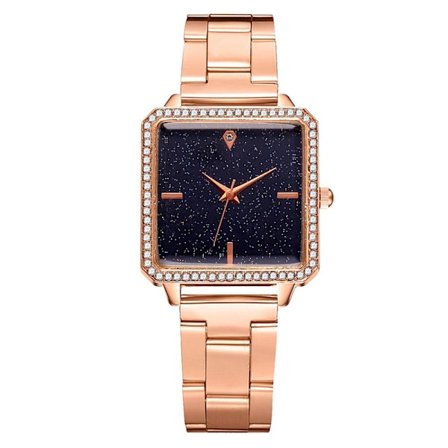 Dameur Night Sky Rustfrit stål / Strass - Guld / Sort