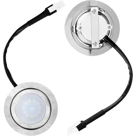 2 st LED-lampor för köksfläkt, LED-ersättningslampor i rostfritt stål för köksfläktar DC 12V[CO]