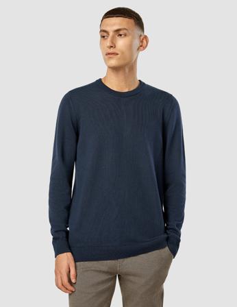 Everyday Knit Crewneck Marineblå | SHAPING NEW TOMORROW Marineblå / XXX-Large