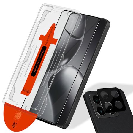 1-PACK Xiaomi 14T Pro Näytönsuoja & 1-Pack linssinsuoja - Karkaistu Lasi | [Automaattinen Asennus] - Kuplaton