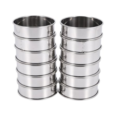 Dobbelt rulle syre gummi ring rustfritt stål rund muffinsring metall muffinsring formstøping krom