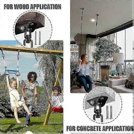 360 Roterende Svingoppheng 450kg Svingopphengskrok Tak Krok Hengestol For Boksesekk, ha