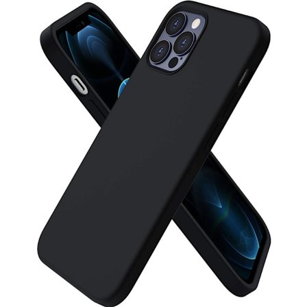 iPhone 12/12 Pro Silikonskydd Cover Midnight Black