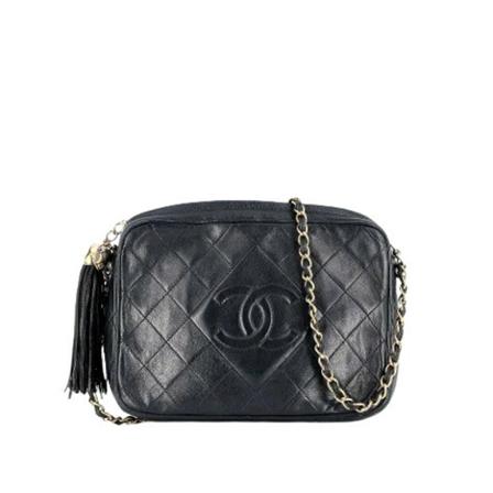 Chanel Vintage, Pre-owned Leather chanel-bags Zwart, Dames, Maat:ONE Size,leer