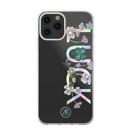 Kingxbar Lucky Series etui med Swarovski-krystaller for iPhone 12 mini (gjennomsiktig, Luck)
