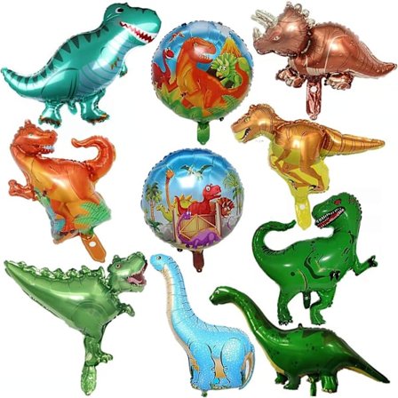 10 st Dinosaurie Ballonger Inkluderar 8 st Dinosaurie Ballonger och