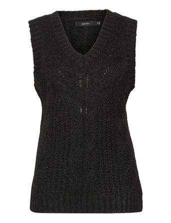 Vmbriella Sl V-Neck Vest Ga Bf Black Vero Moda