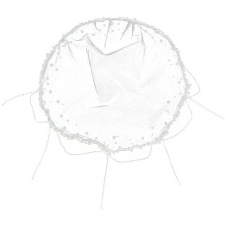 Brudeslør, kort hvidt perlebesat til bryllupsceremoni foto