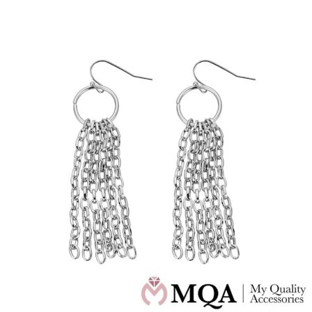 Örhängen med ring och kedjor