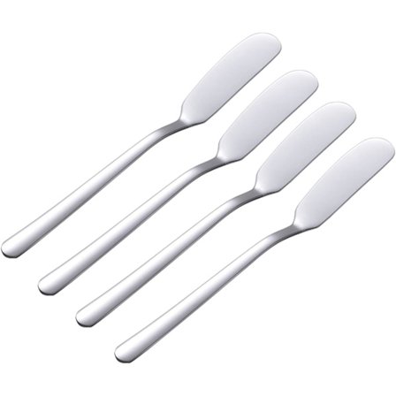 Sæt med 4 smøreknive i rustfrit stål C