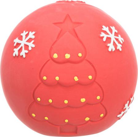 Trixie - Trixie Xmas Ball Latex koiran lelupallo - ø 8 cm