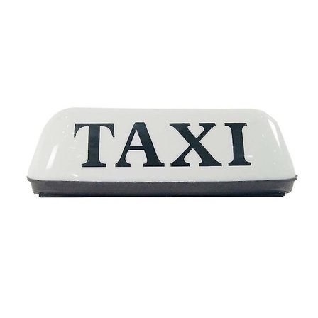 Led Taxi Roofs Light Illuminated Sign Light Taxi Top Indicator Light 12v Car Domes Light(Hvit)
